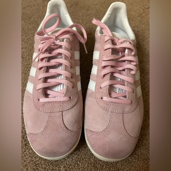 Adidas Gazelle - Pink & White Sneakers - Picture 1 of 7